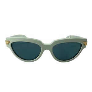 Bottega Veneta BV1035S Mint Green Cat-Eye Sunglasses with Gold Hardware
